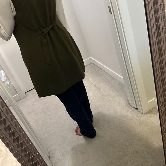 Sleeves Army Green Blazer-Vest - Picture 6 of 7